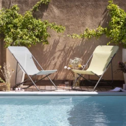 Lafuma MAXI TRANSAT - Sedia A Sdraio "Natura" Senza Cuscino, Tilleul (light Green)