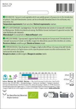 Tipo Di Spinacio Bio - Atriplice Rossa